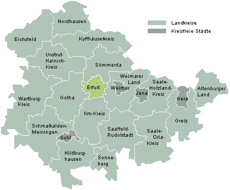 Karte Erfurt