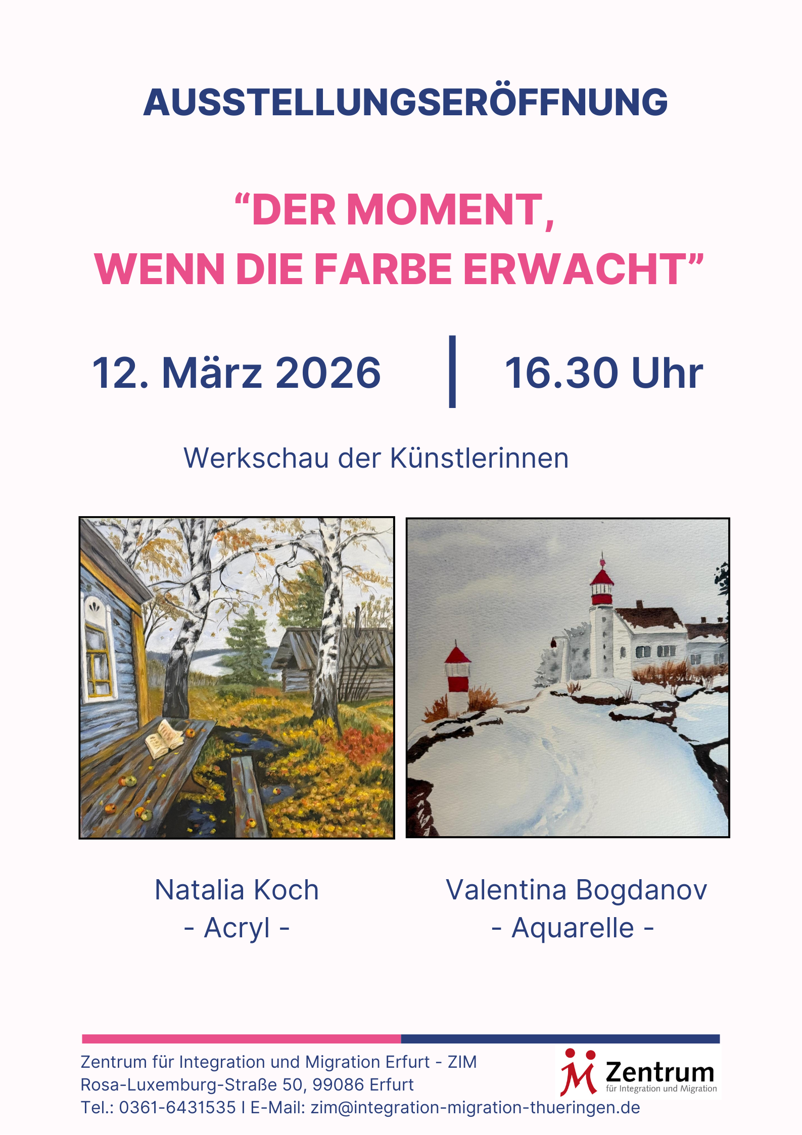 Ausstellung Valentina Bogdanov und Natalia Koch