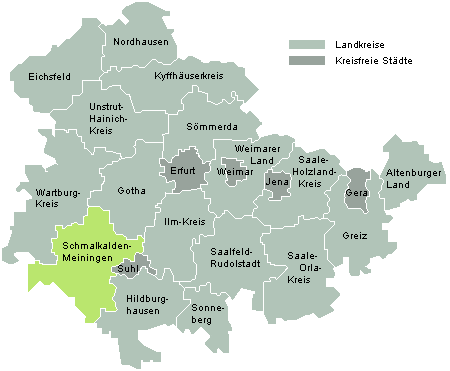 Karte Schmalkalden-Meiningen