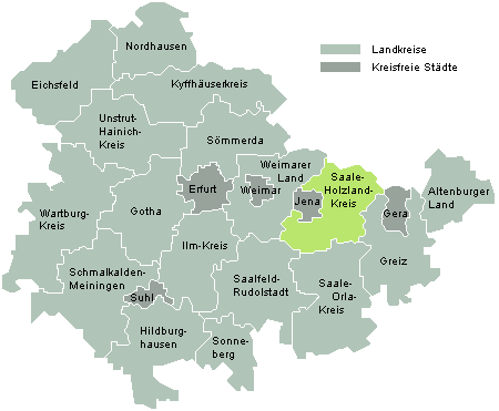 Karte Saale-Holzland-Kreis