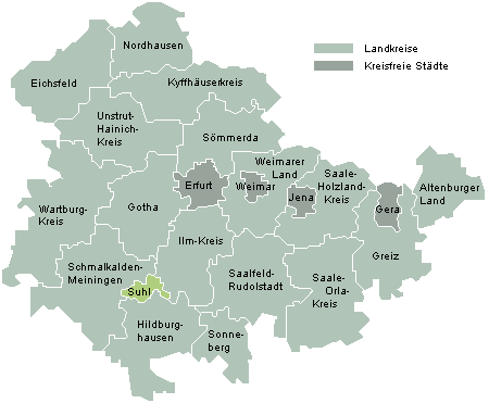 Karte Suhl